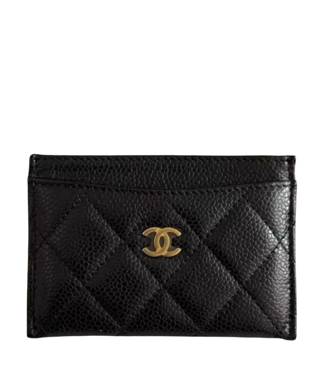 CHANEL Черный кожаный кардхолдер, фото 1