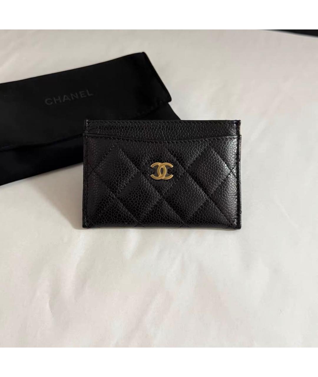 CHANEL Черный кожаный кардхолдер, фото 8