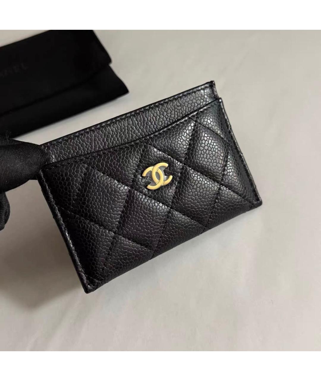 CHANEL Черный кожаный кардхолдер, фото 2