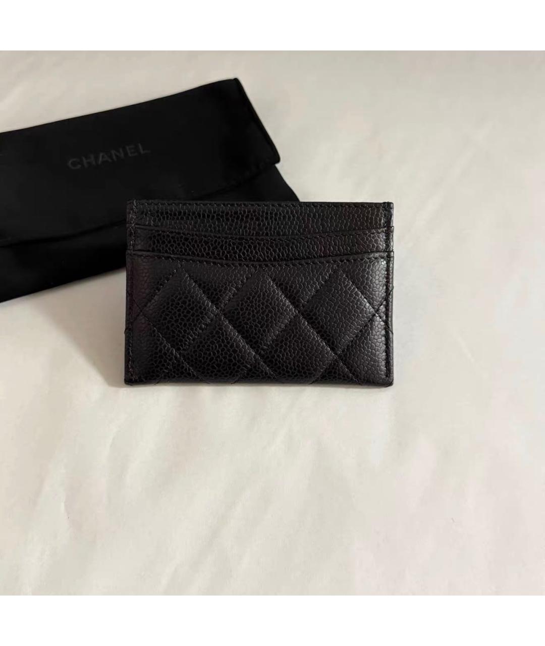 CHANEL Черный кожаный кардхолдер, фото 3