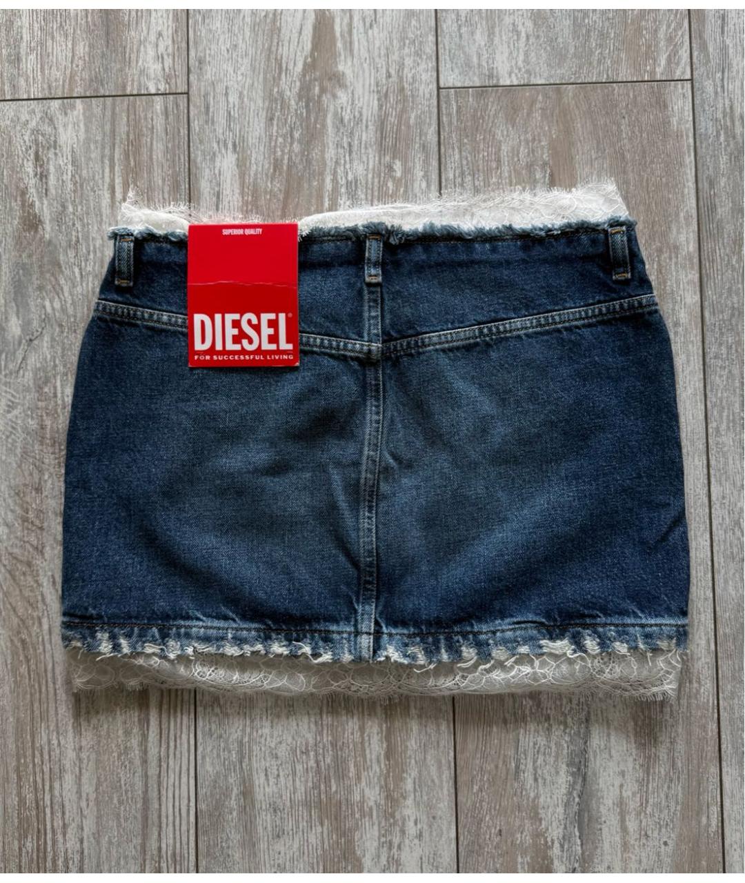 DIESEL Синяя деним юбка мини, фото 2
