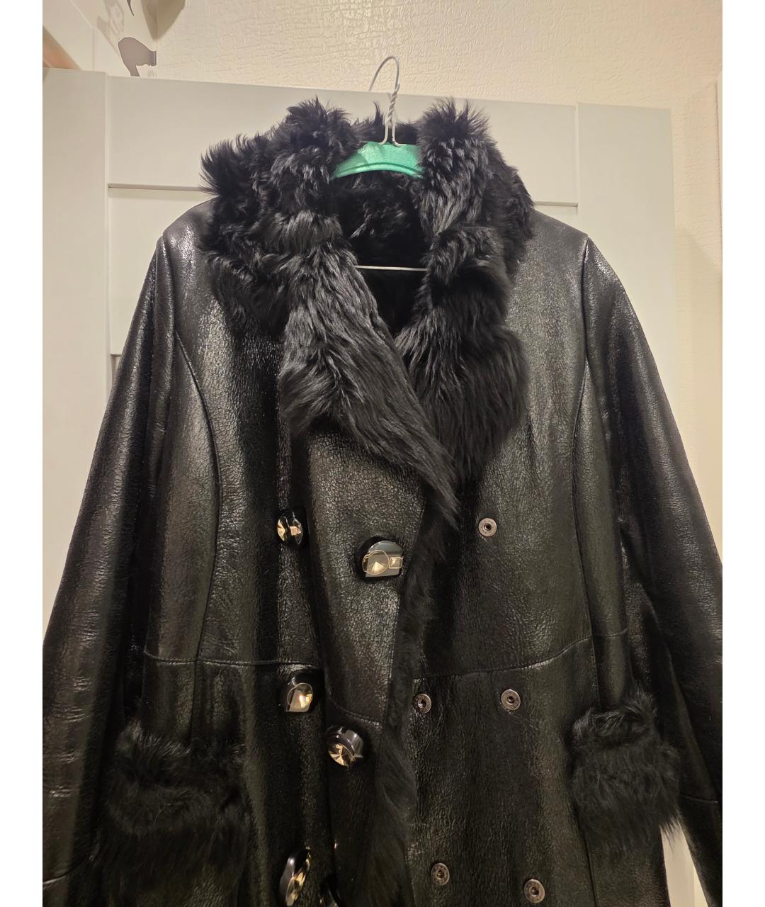 PRADA Черная кожаная дубленка, фото 2