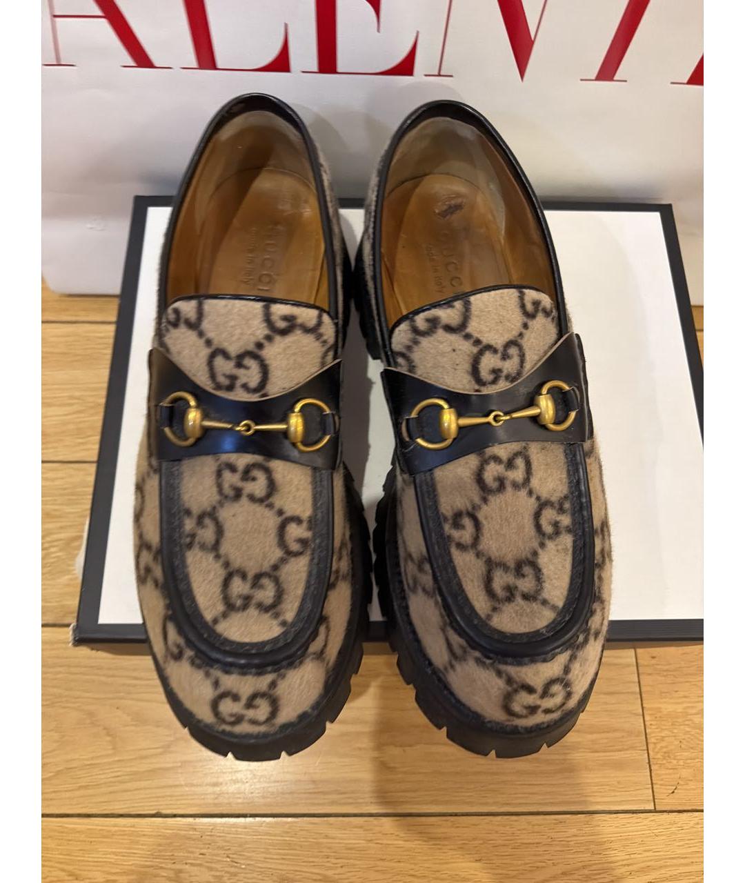 GUCCI Мульти текстильные низкие ботинки, фото 2