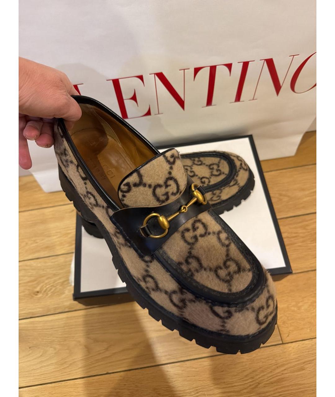 GUCCI Мульти текстильные низкие ботинки, фото 6