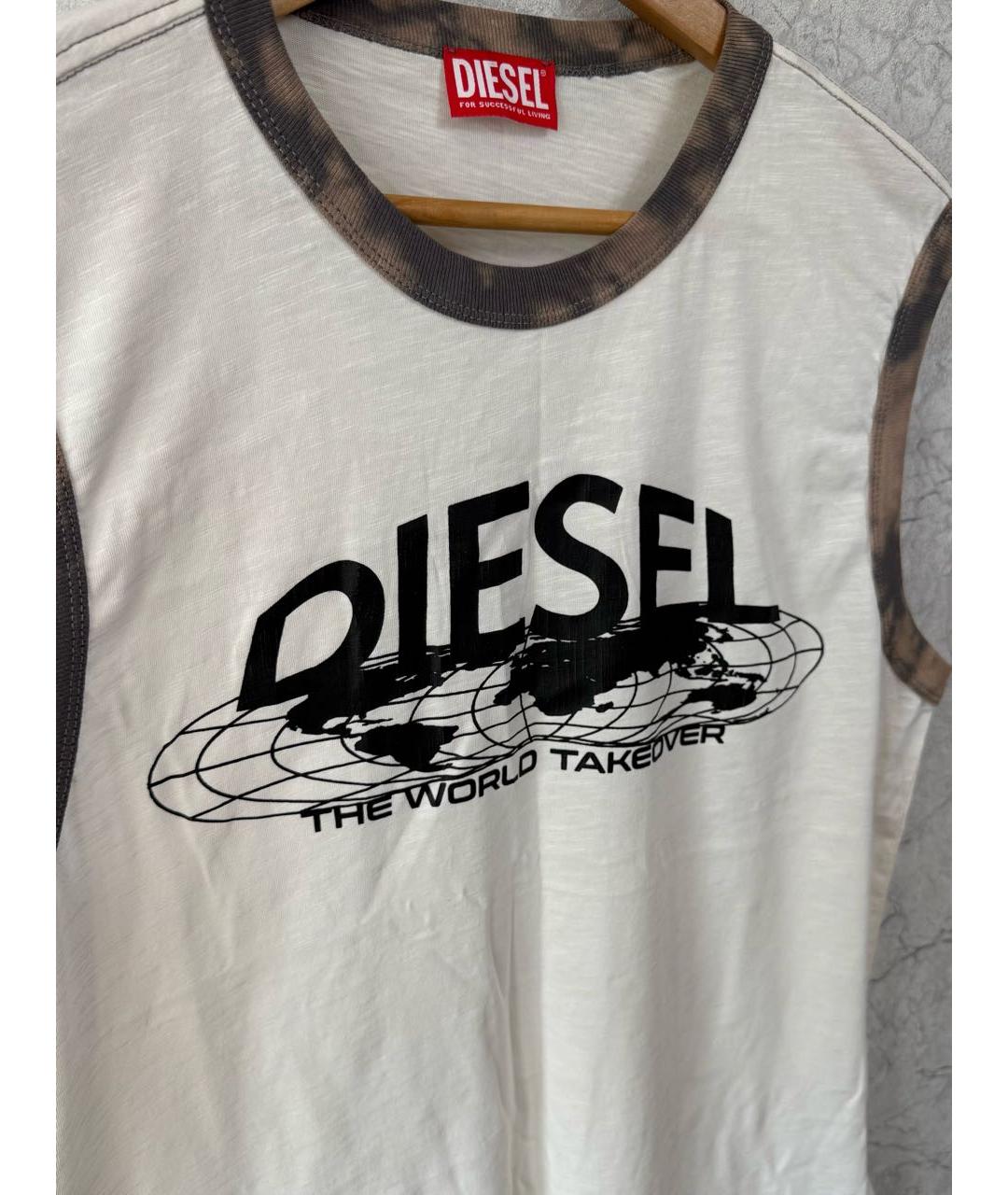 DIESEL Белая хлопковая майка, фото 3