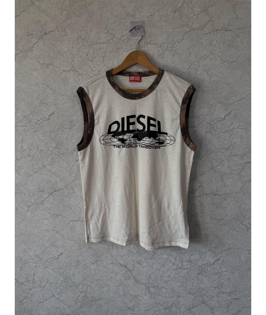 DIESEL Белая хлопковая майка, фото 6