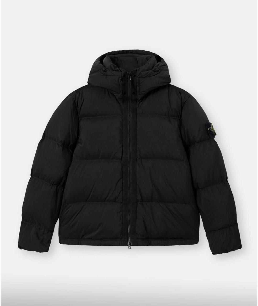 STONE ISLAND Черный полиамидовый пуховик, фото 8