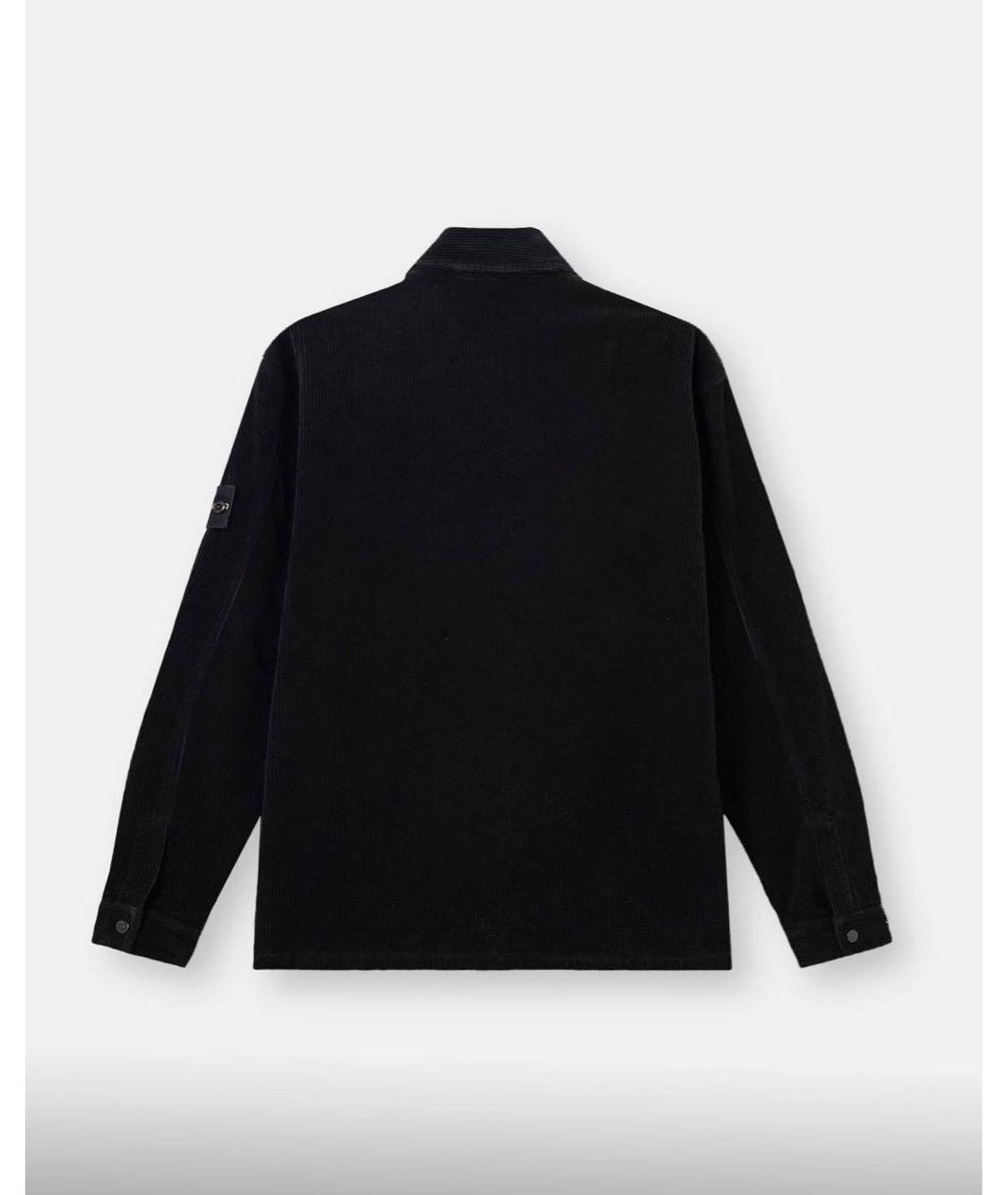 STONE ISLAND Черная хлопковая куртка, фото 2