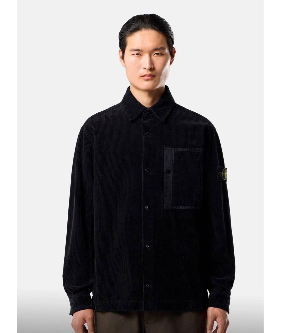 STONE ISLAND Черная хлопковая куртка, фото 4