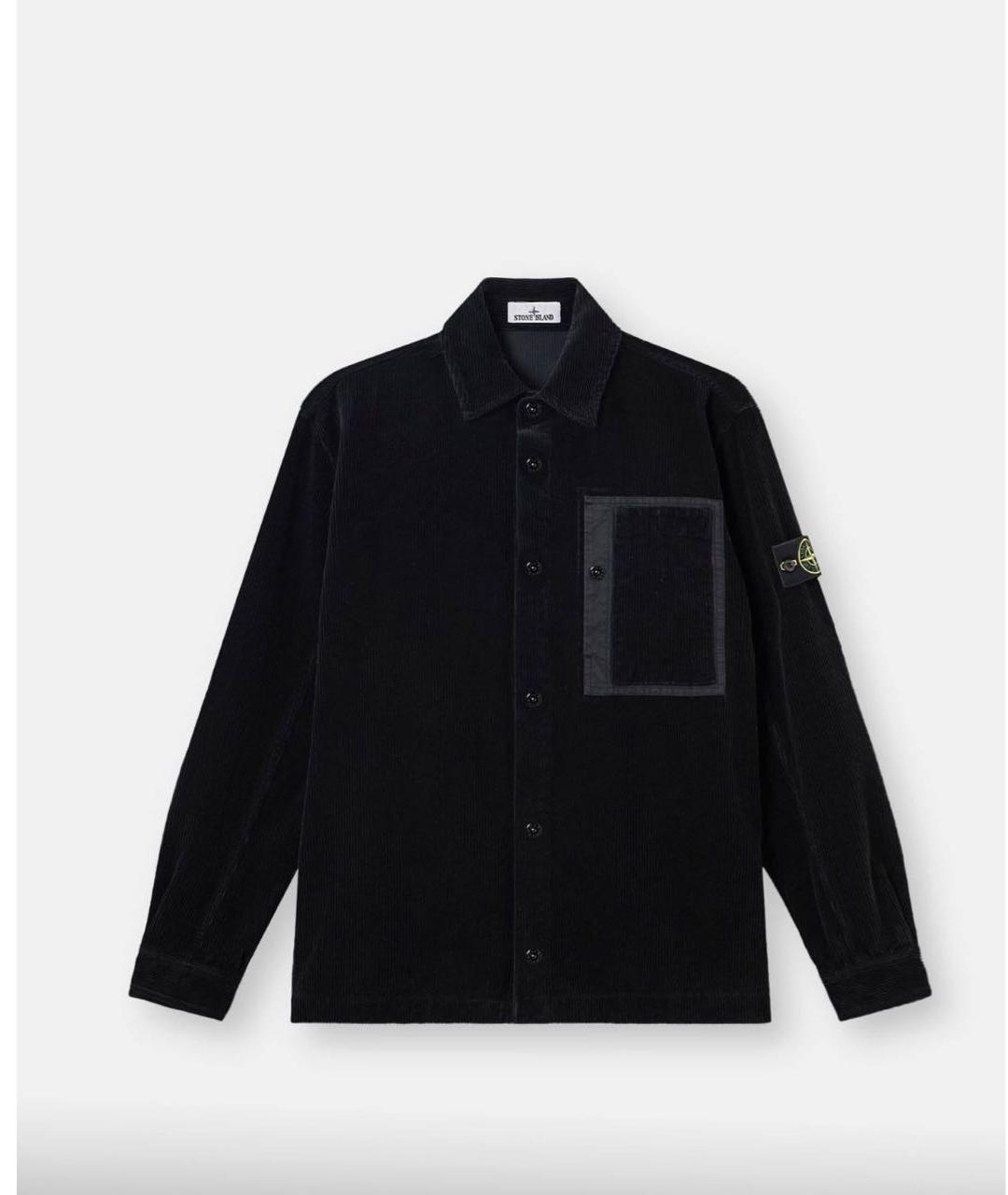 STONE ISLAND Черная хлопковая куртка, фото 6
