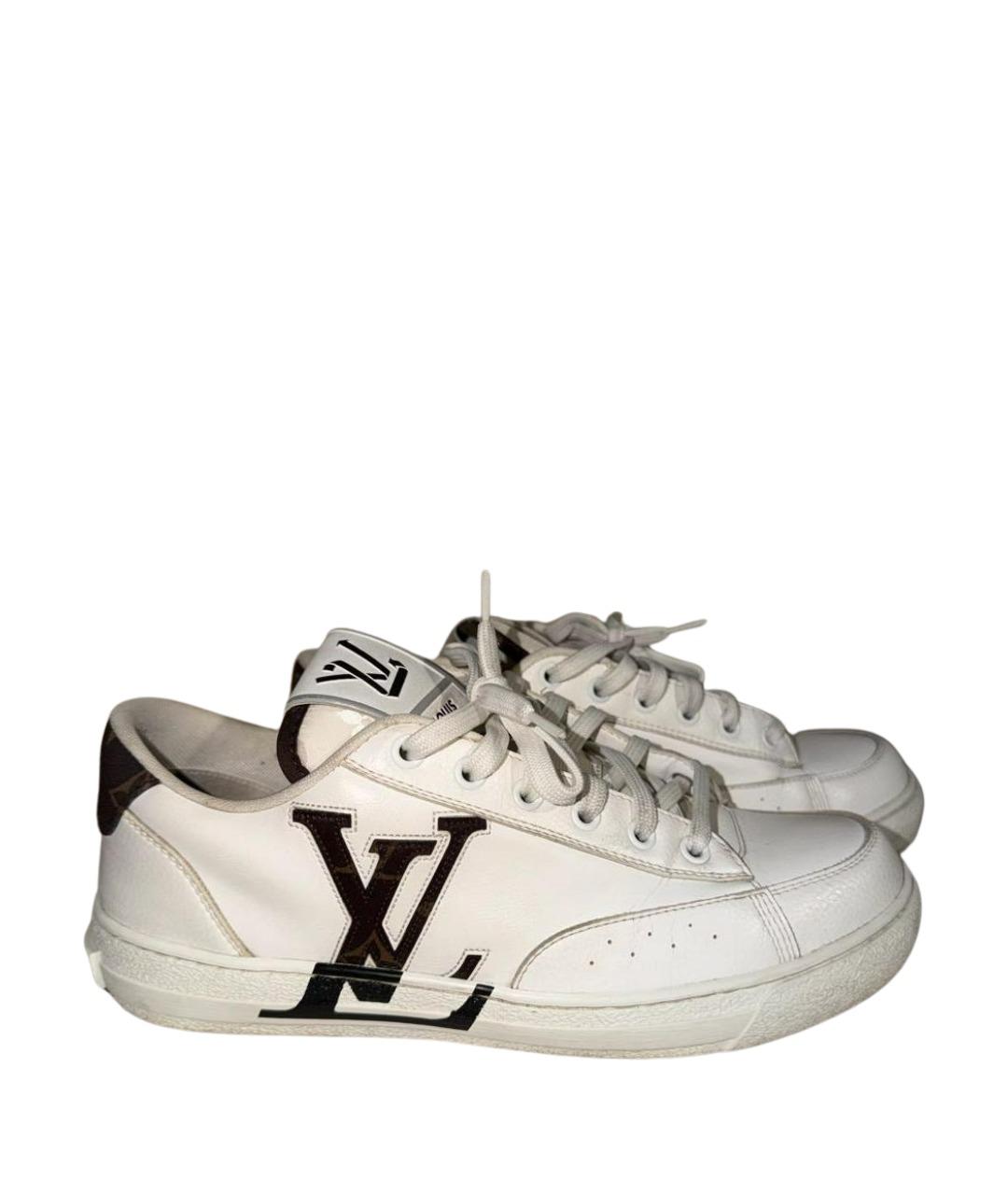 LOUIS VUITTON Белые кожаные кроссовки, фото 1