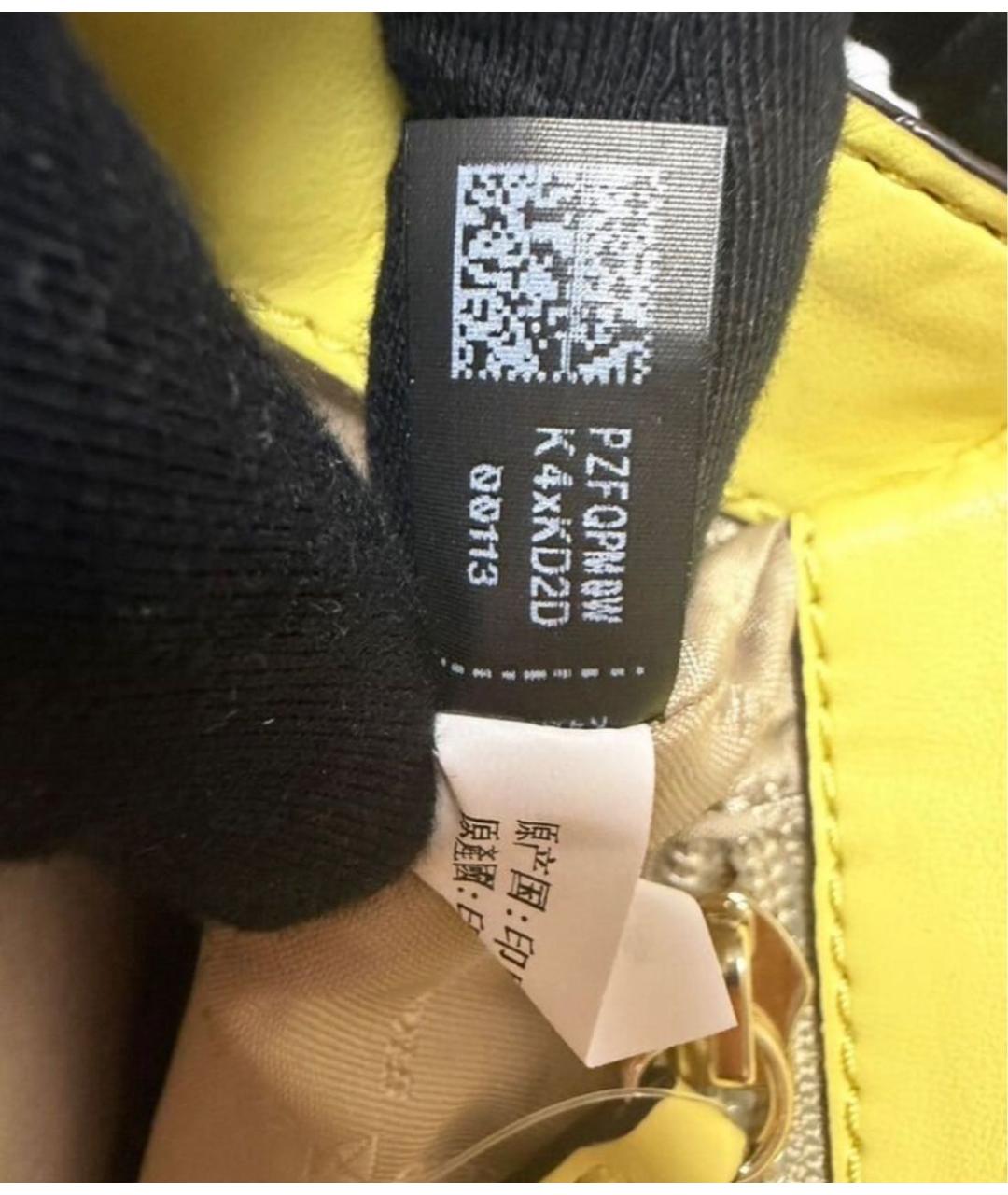 MICHAEL KORS Желтая сумка через плечо из искусственной кожи, фото 8