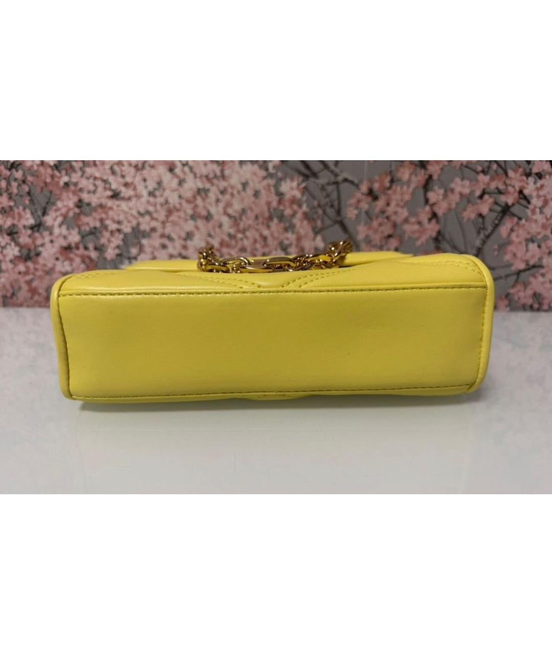 MICHAEL KORS Желтая сумка через плечо из искусственной кожи, фото 4
