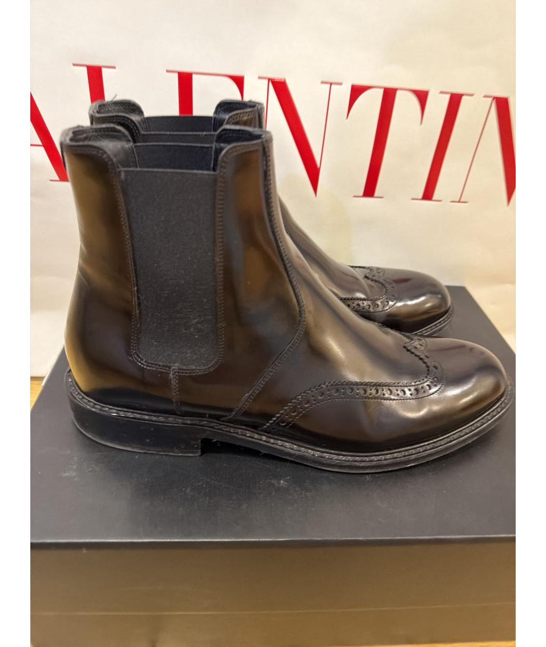 SAINT LAURENT Черные кожаные ботинки, фото 9