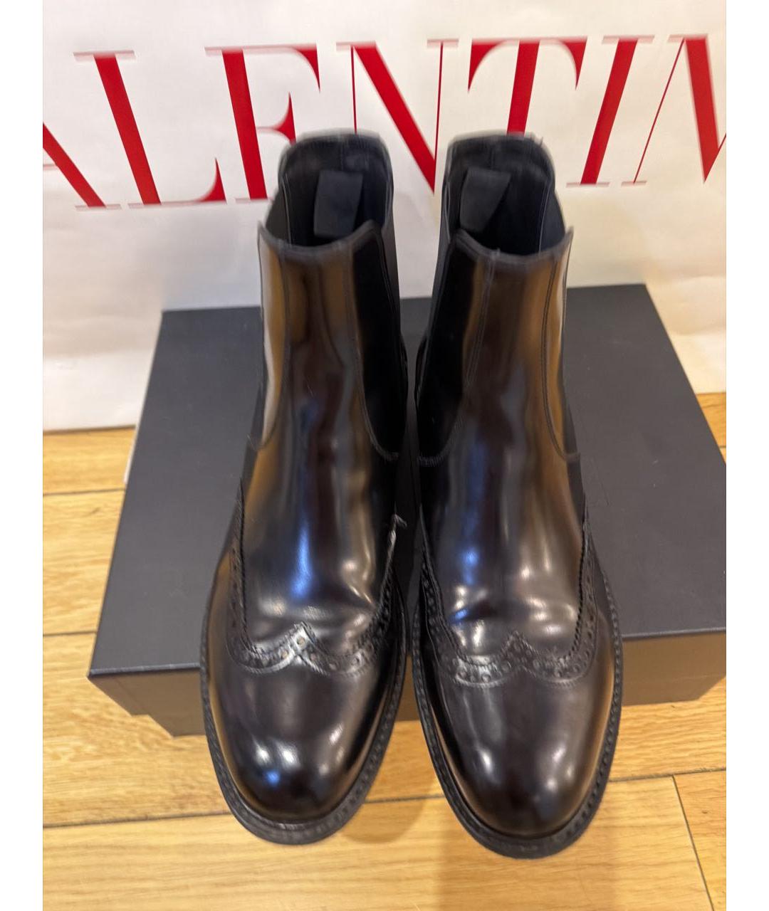SAINT LAURENT Черные кожаные ботинки, фото 2