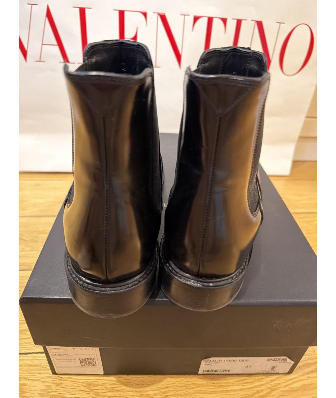 SAINT LAURENT Черные кожаные ботинки, фото 4