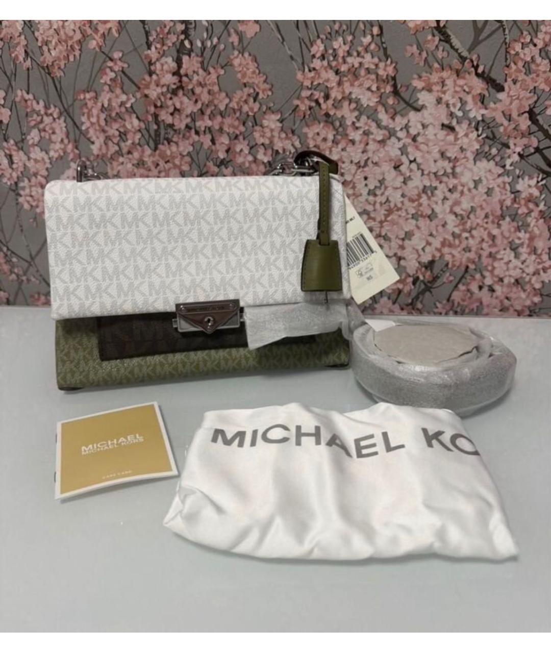 MICHAEL KORS Зеленая сумка через плечо из канвы, фото 9