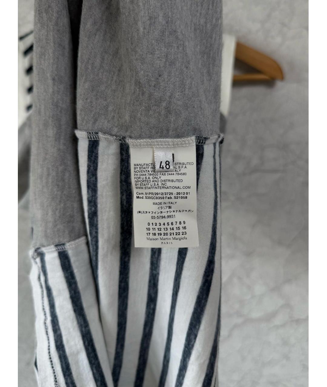 MAISON MARGIELA Серая хлопковая майка, фото 5