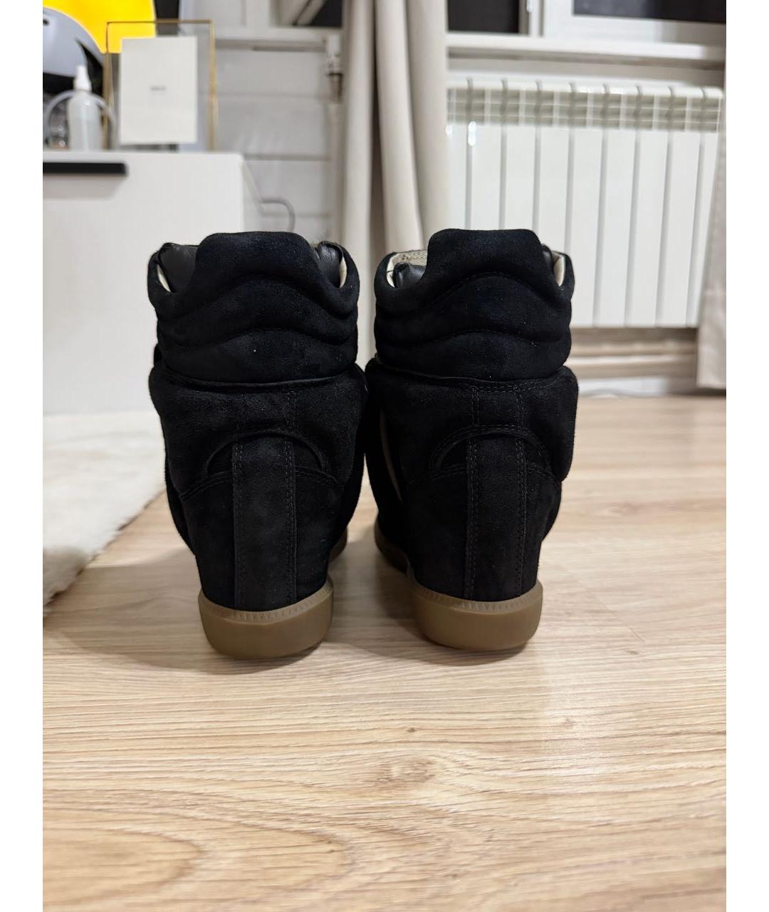 ISABEL MARANT Черные замшевые кеды, фото 4