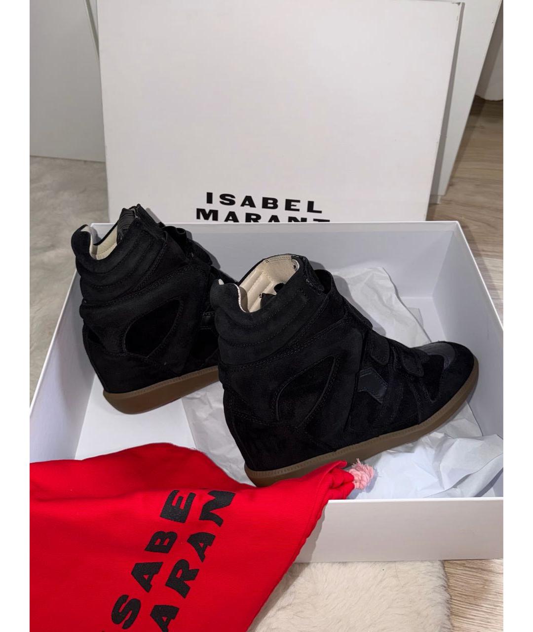 ISABEL MARANT Черные замшевые кеды, фото 5