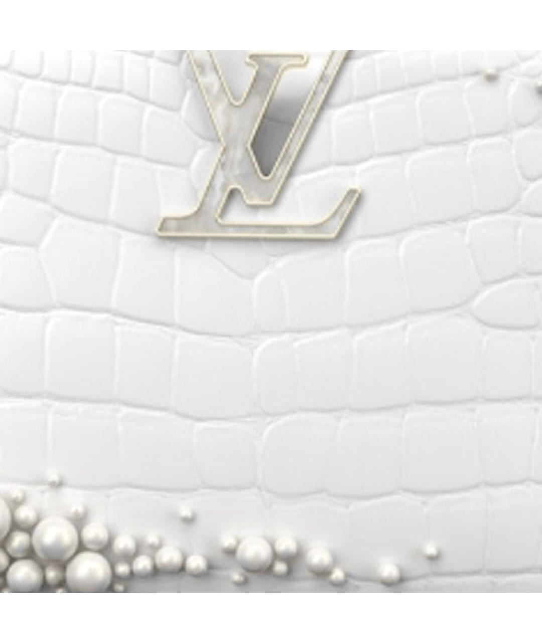 LOUIS VUITTON Белая сумка через плечо из кожи крокодила, фото 2