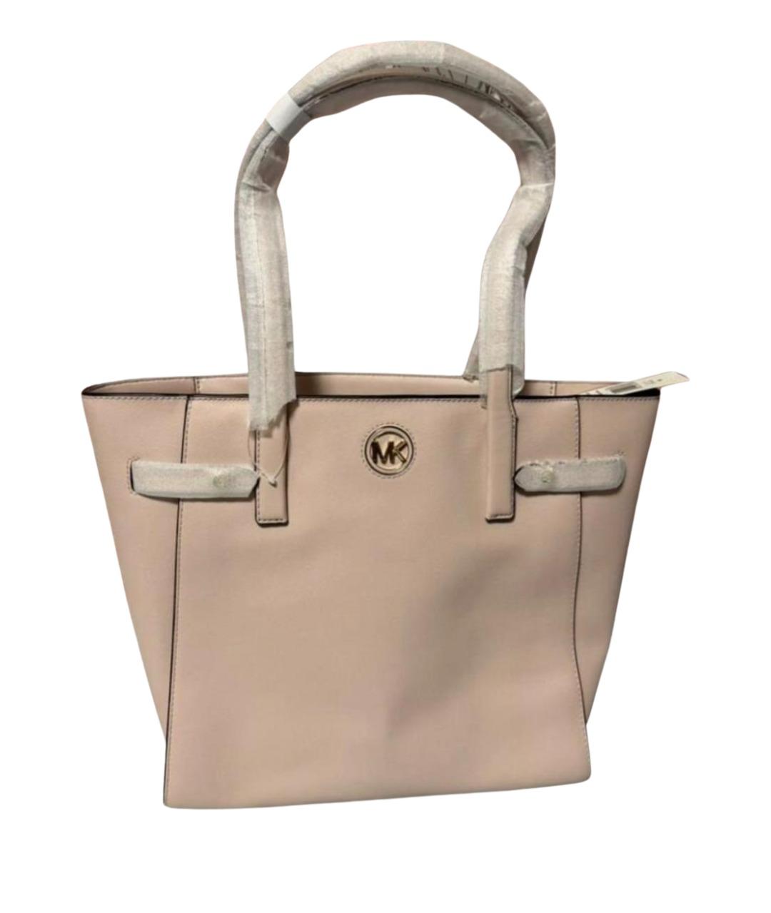MICHAEL KORS Розовая сумка тоут из канвы, фото 1
