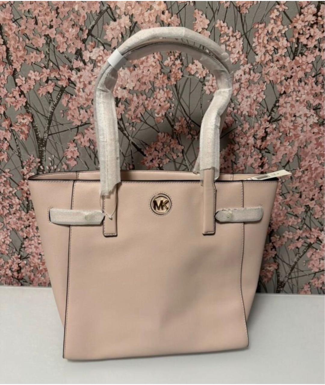 MICHAEL KORS Розовая сумка тоут из канвы, фото 9