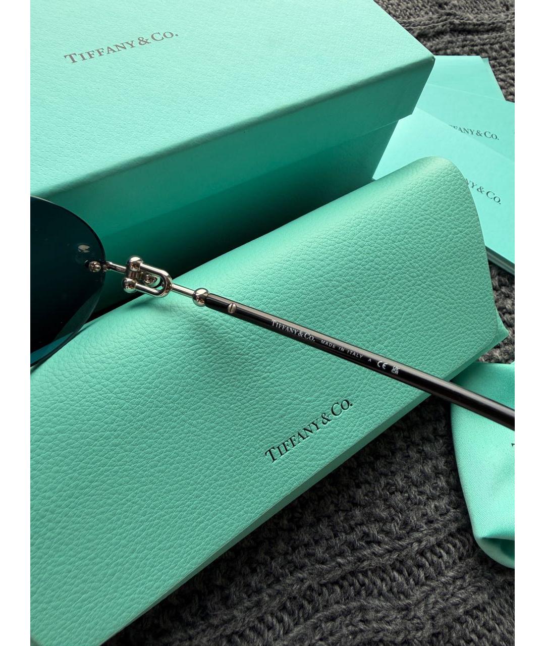 TIFFANY&CO Синие металлические солнцезащитные очки, фото 8