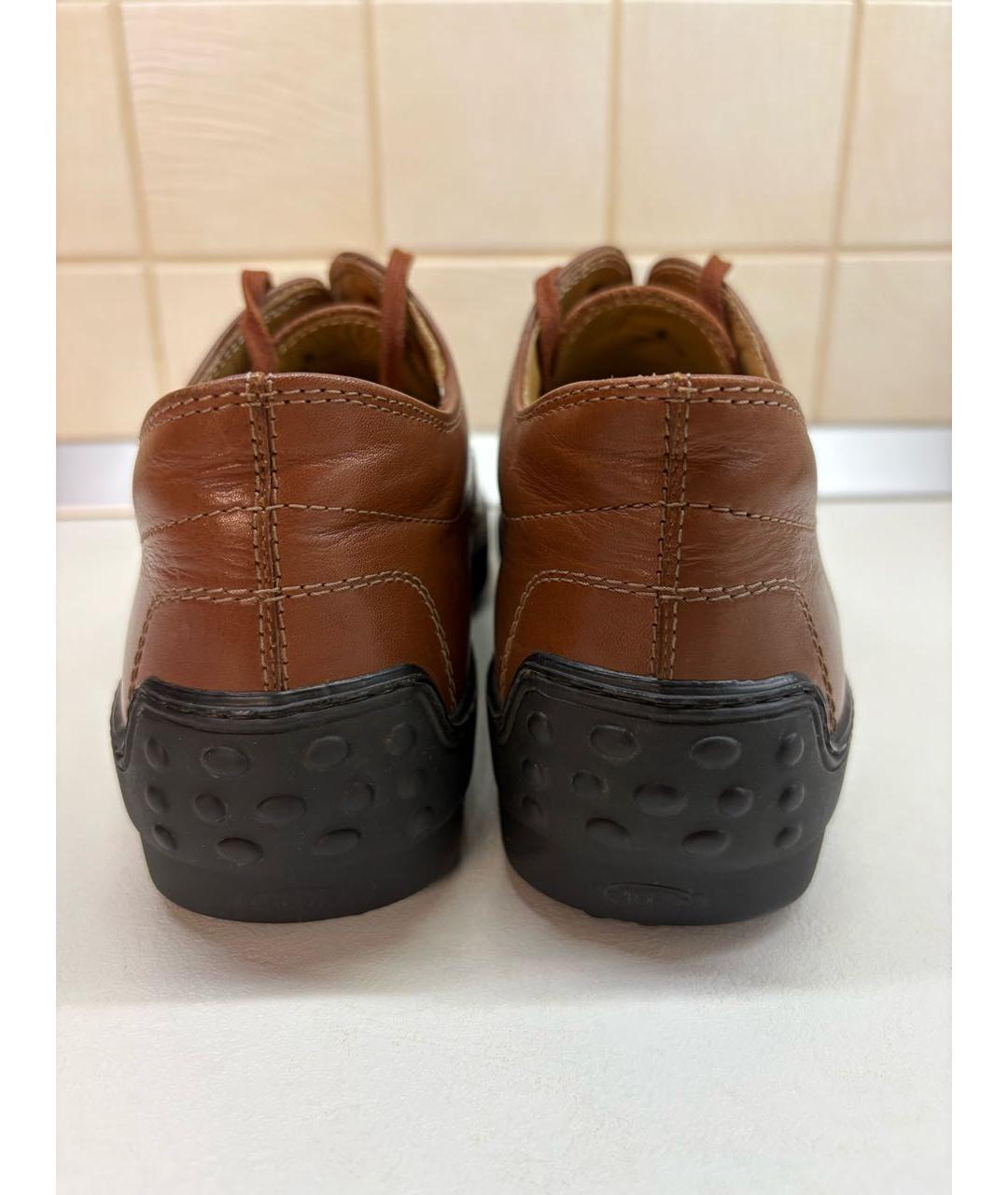 TOD'S Коричневые кожаные туфли, фото 4