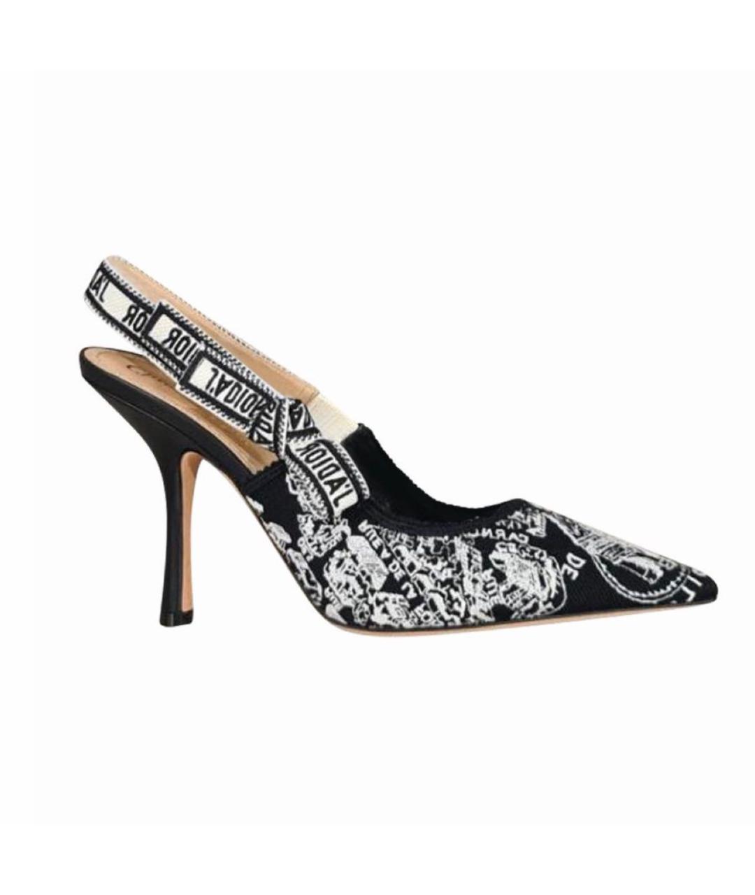 CHRISTIAN DIOR Черные текстильные туфли, фото 7