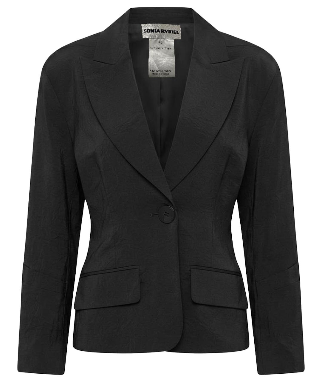 SONIA RYKIEL Черный вискозный жакет/пиджак, фото 1
