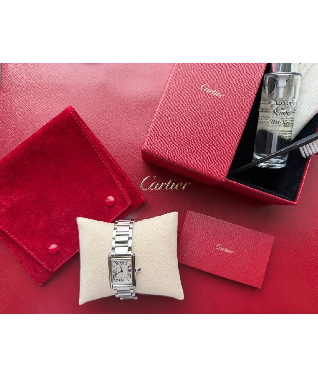 CARTIER Серебряные металлические часы, фото 4