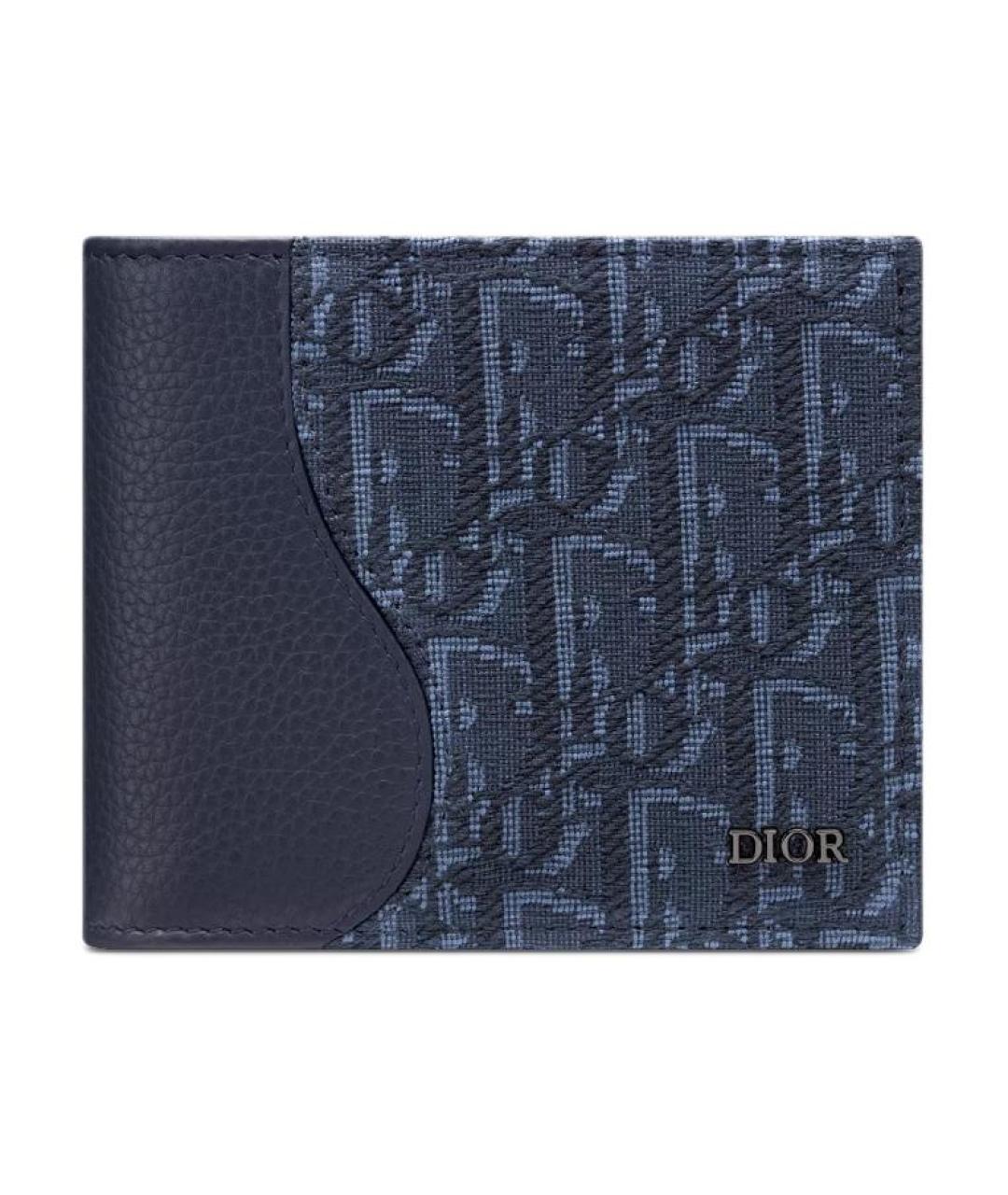 CHRISTIAN DIOR Синий кожаный кошелек, фото 1