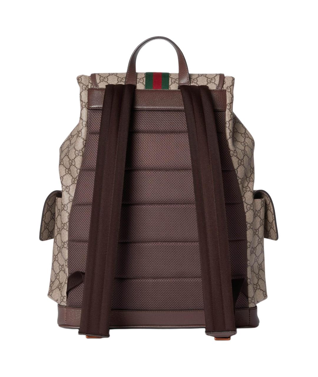 GUCCI Бежевый рюкзак из канвы, фото 4
