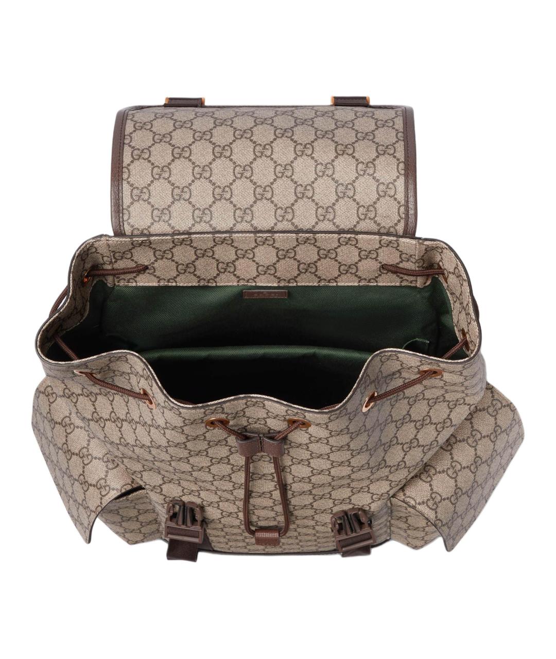 GUCCI Бежевый рюкзак из канвы, фото 5