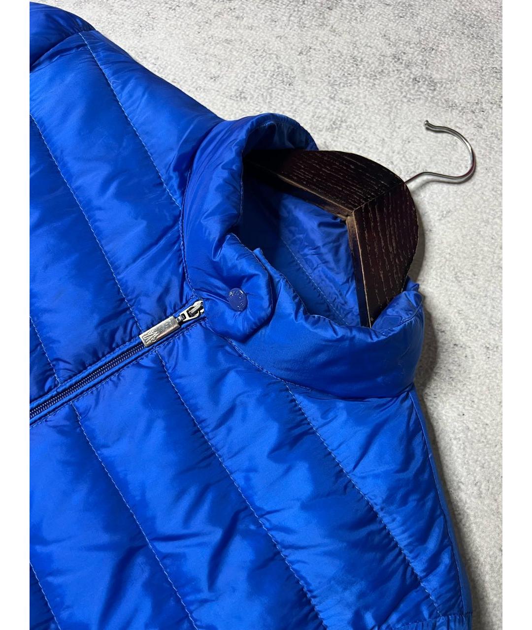 MONCLER Синий полиэстеровый пуховик, фото 7