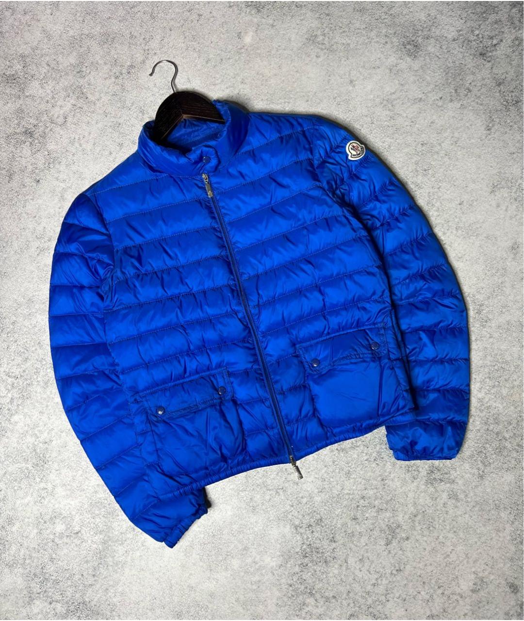 MONCLER Синий полиэстеровый пуховик, фото 9