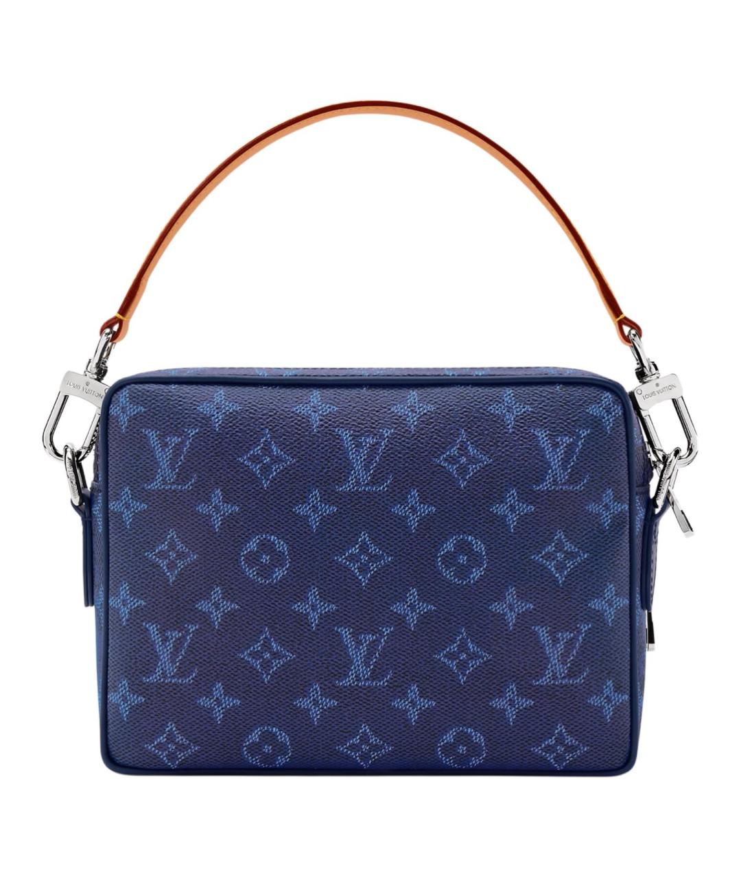 LOUIS VUITTON Синяя сумка через плечо из канвы, фото 3