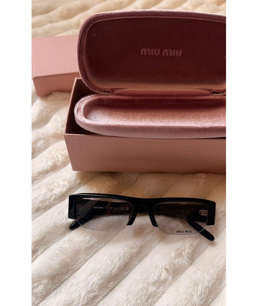 MIU MIU Черные металлические солнцезащитные очки, фото 4