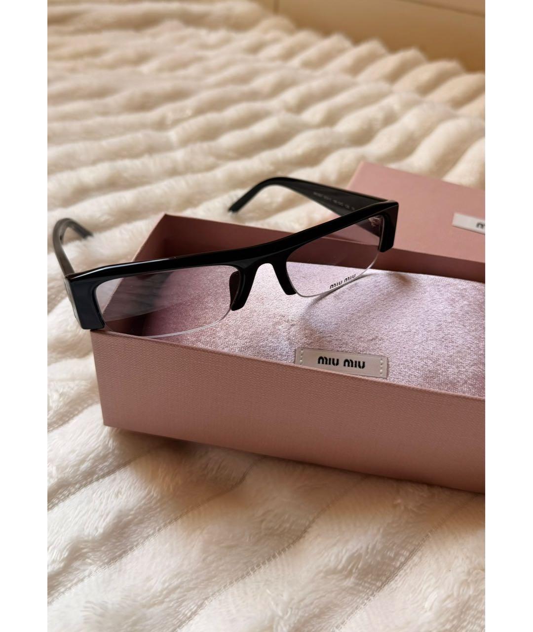 MIU MIU Черные металлические солнцезащитные очки, фото 2