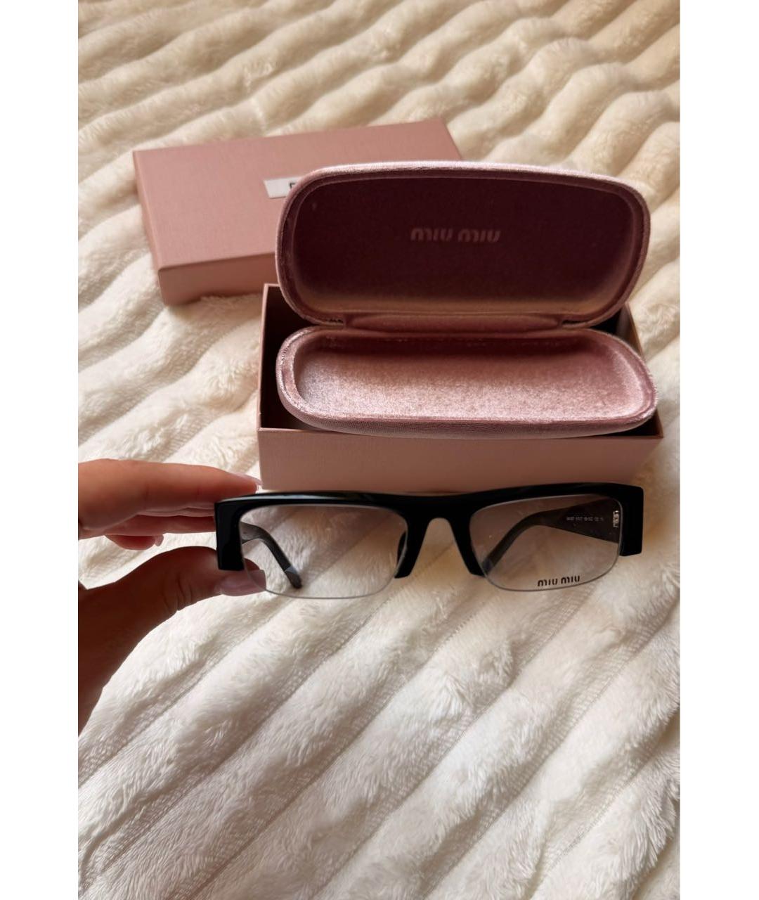 MIU MIU Черные металлические солнцезащитные очки, фото 3