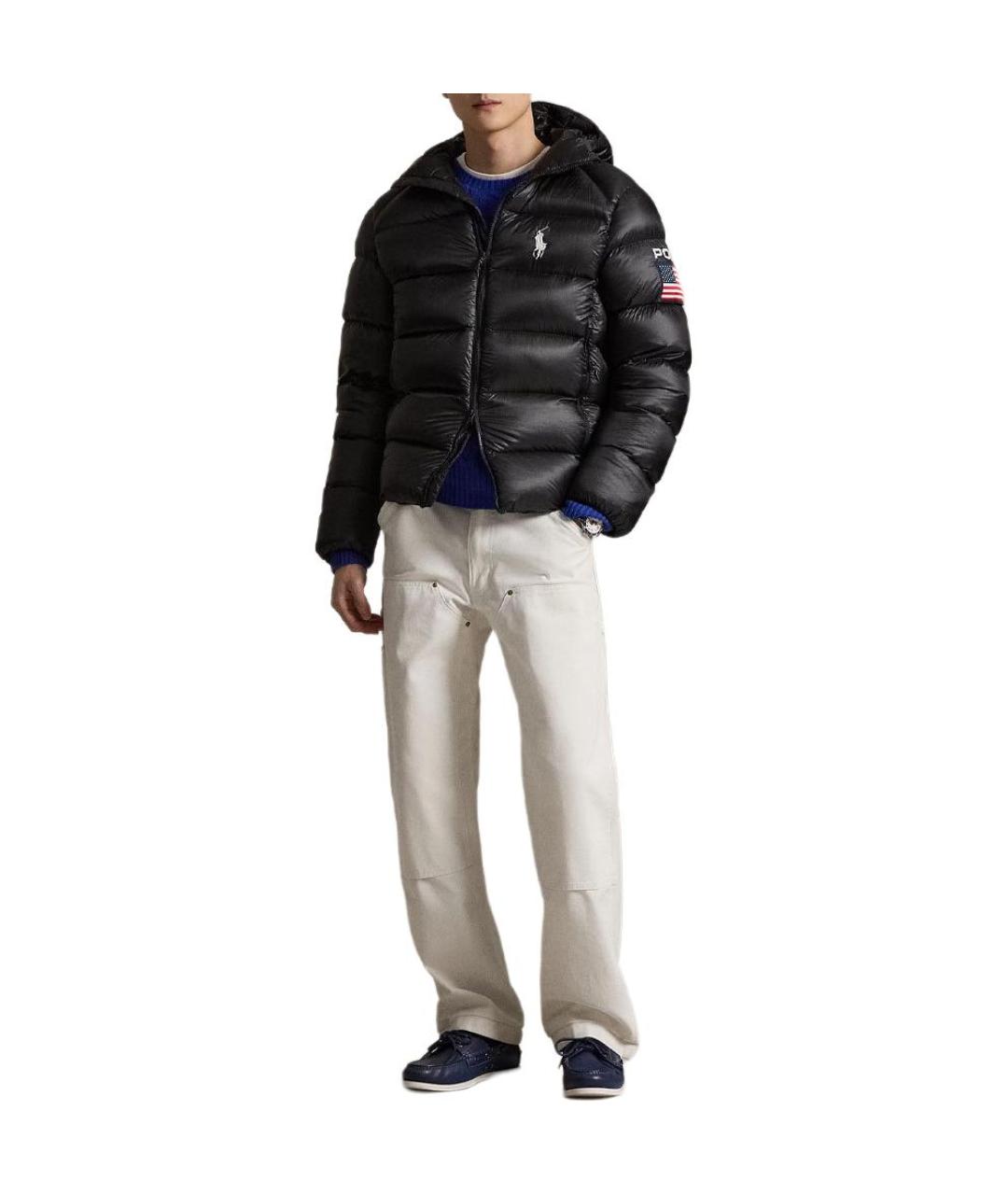 POLO RALPH LAUREN Черный пуховик, фото 2