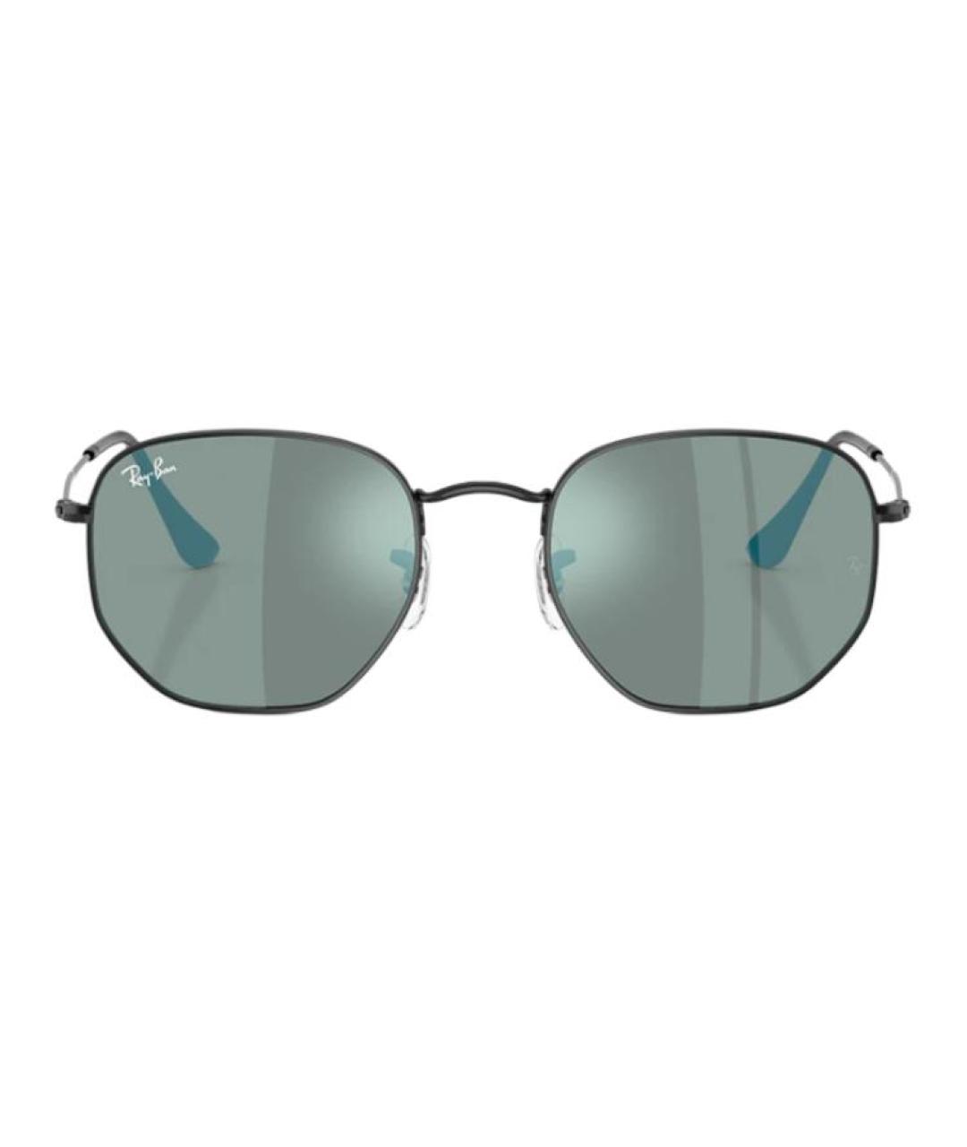 RAY BAN Черные металлические солнцезащитные очки, фото 2