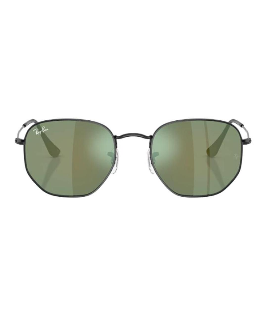 RAY BAN Черные металлические солнцезащитные очки, фото 2