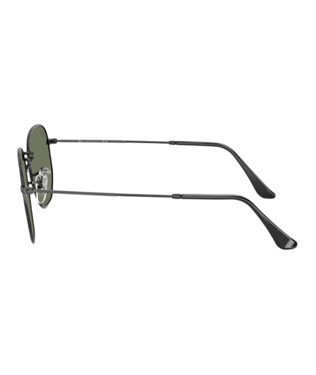 RAY BAN Черные металлические солнцезащитные очки, фото 4