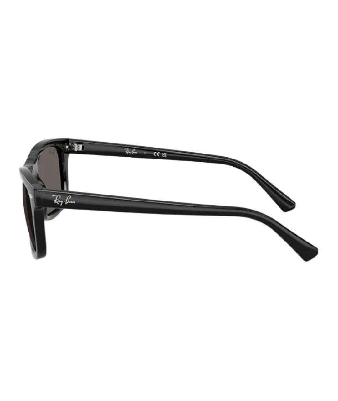 RAY BAN Черные пластиковые солнцезащитные очки, фото 4