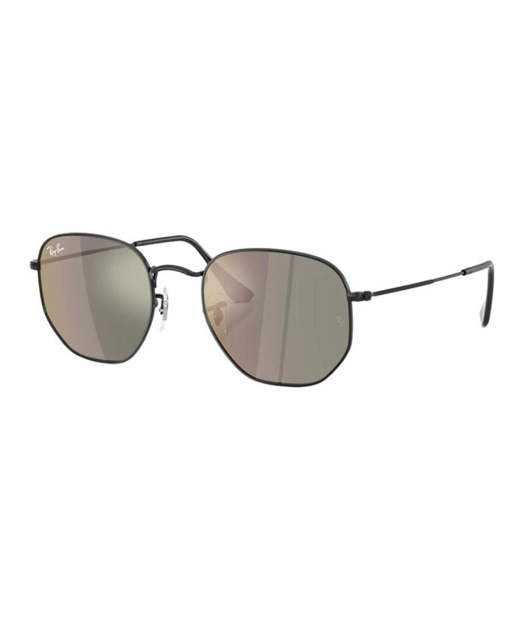 RAY BAN Черные металлические солнцезащитные очки, фото 6