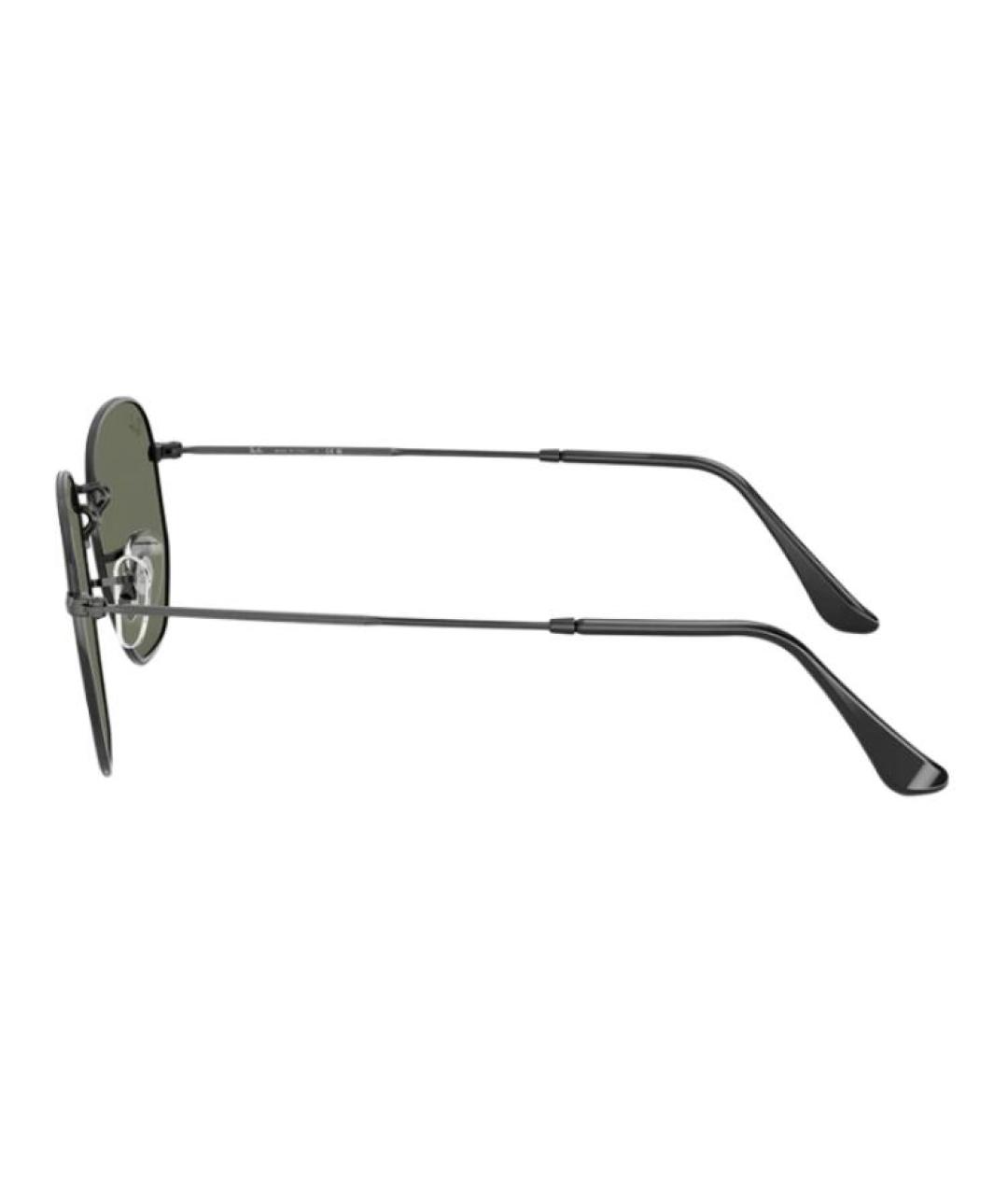 RAY BAN Черные металлические солнцезащитные очки, фото 4
