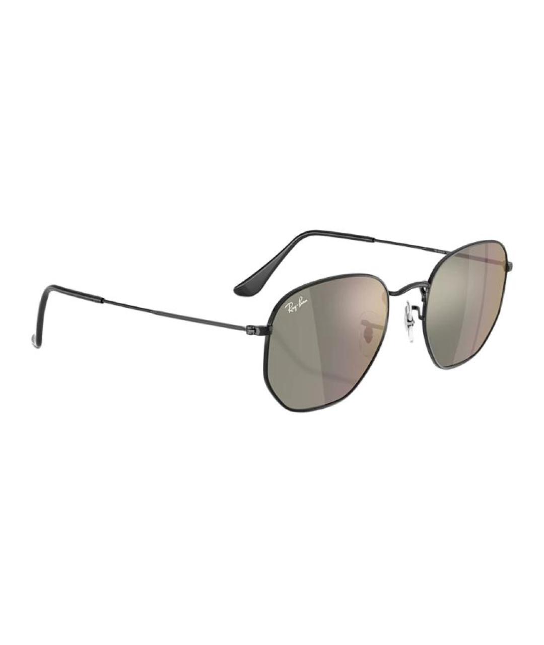 RAY BAN Черные металлические солнцезащитные очки, фото 3