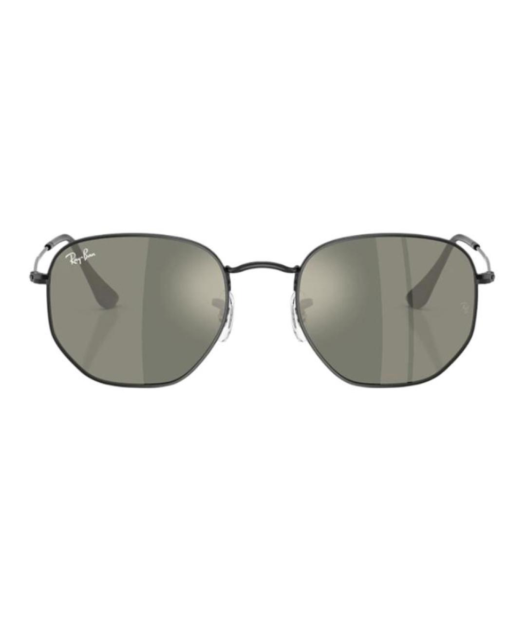 RAY BAN Черные металлические солнцезащитные очки, фото 2